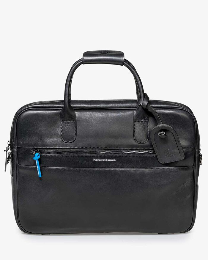 B&uuml;rotasche schmal Leder schwarz