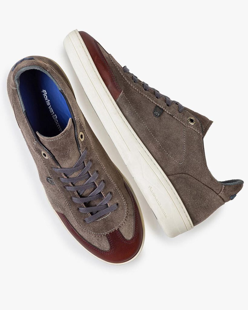 Sneaker Wildleder dunkel taupefarben
