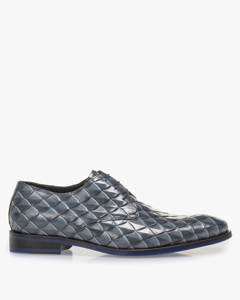 Grauer Premium Schn&uuml;rschuh mit Print