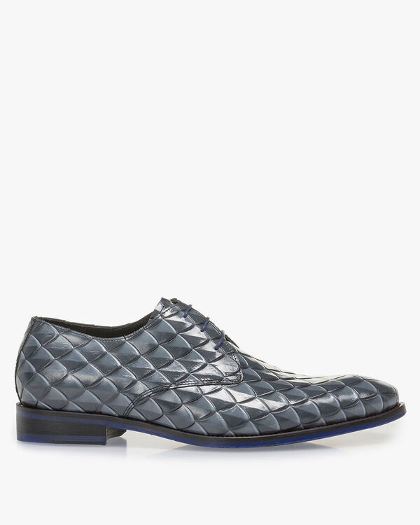 Grauer Premium Schn&uuml;rschuh mit Print