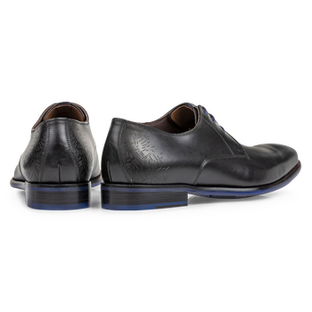 Schn&uuml;rschuh Kalbsleder schwarz