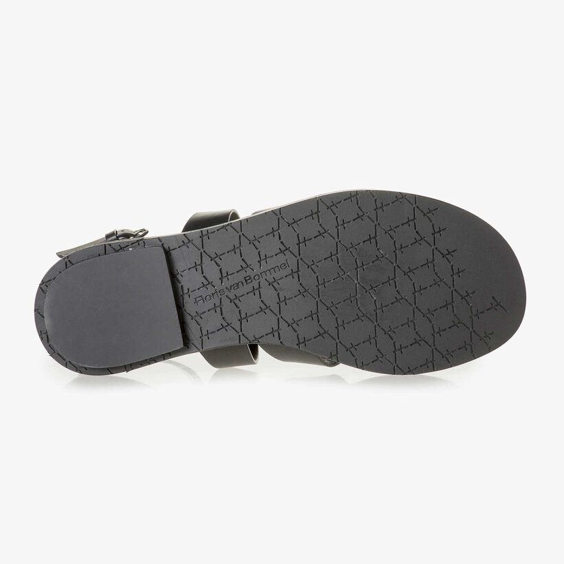 Black leather sandal