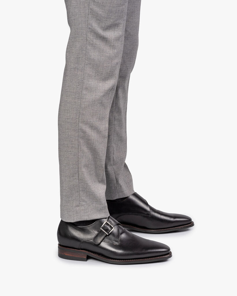 Schwarzer Monk Schnallenschuh