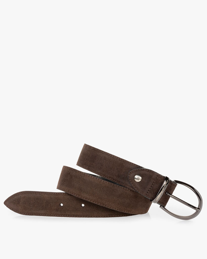 G&uuml;rtel Wildleder dunkelbraun