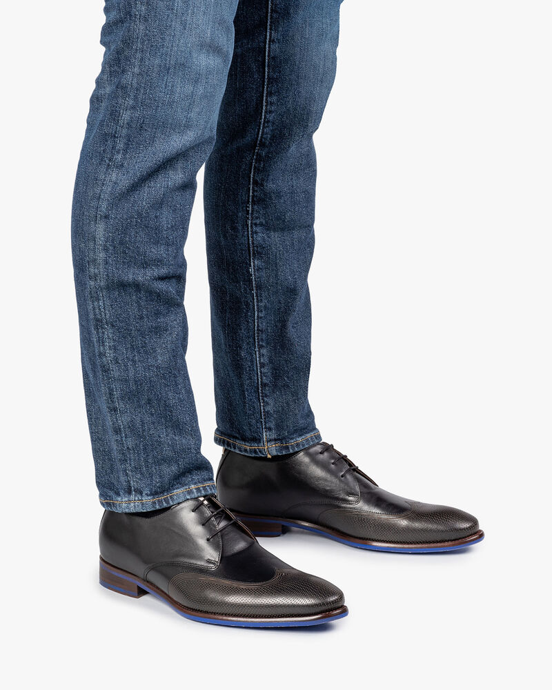 Lace shoe calf leather black