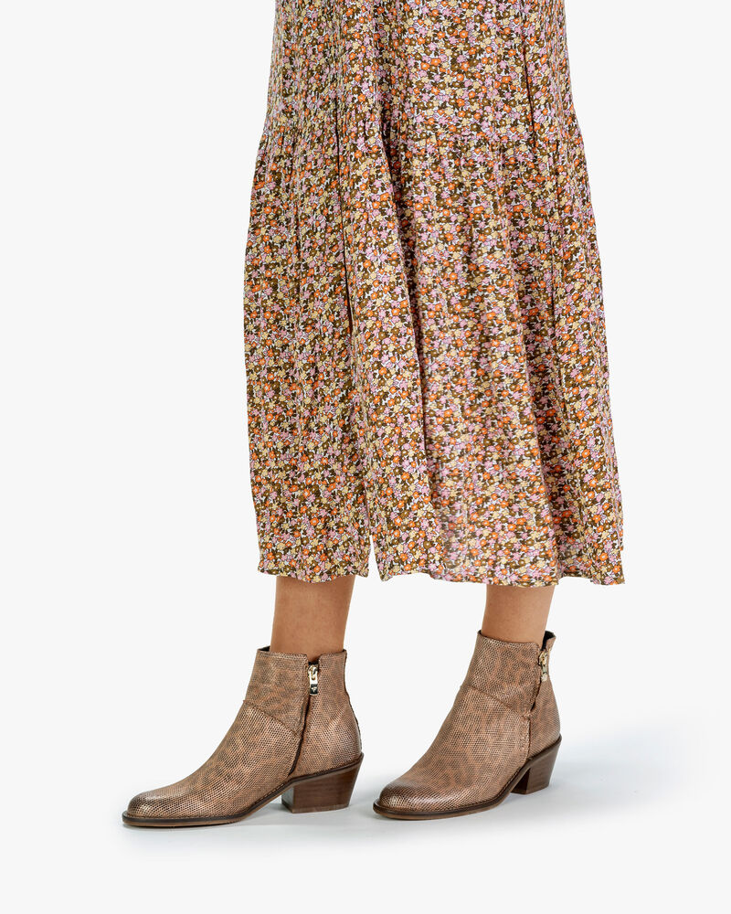 Stiefelette metallic orange
