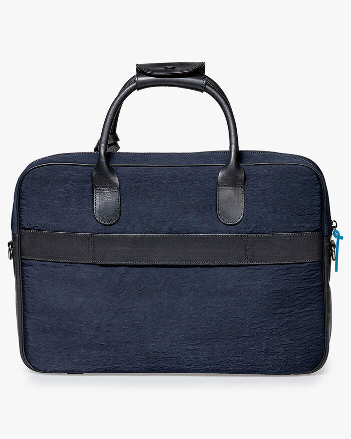B&uuml;rotasche schmal Textil blau