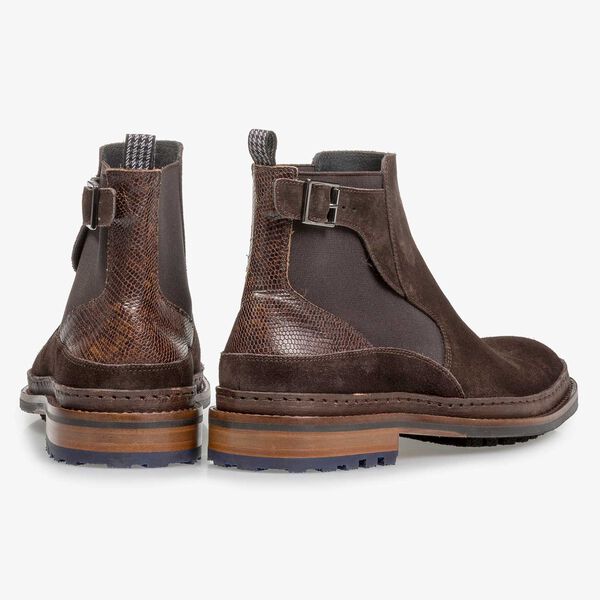 Dunkelbrauner Chelsea Boot aus Wildleder
