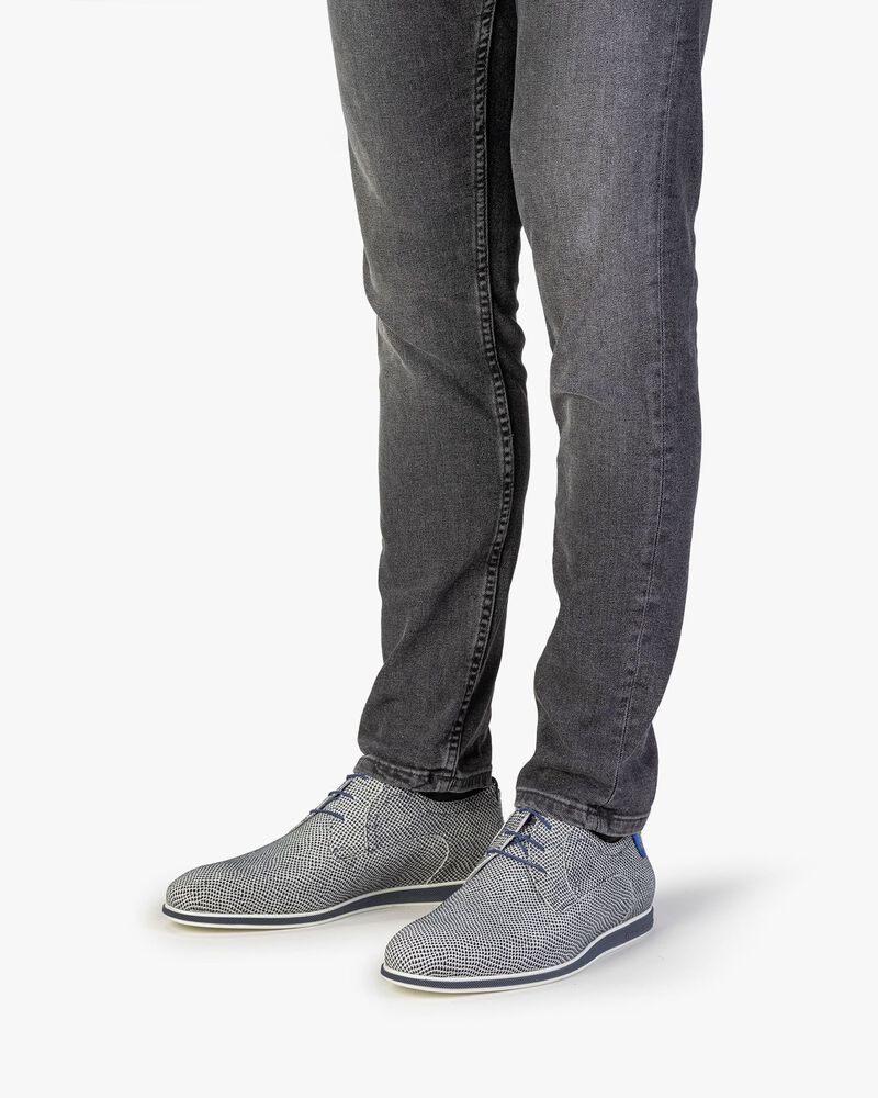 Schn&uuml;rschuh cremewei&szlig; Wildleder