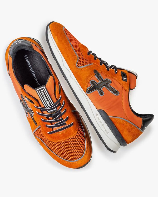 Sneaker orange Wildleder