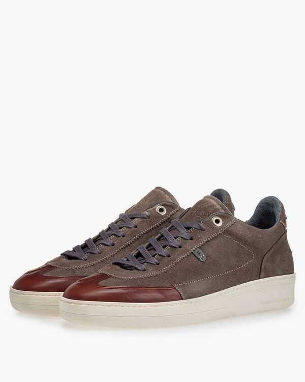 Sneaker Wildleder dunkel taupefarben