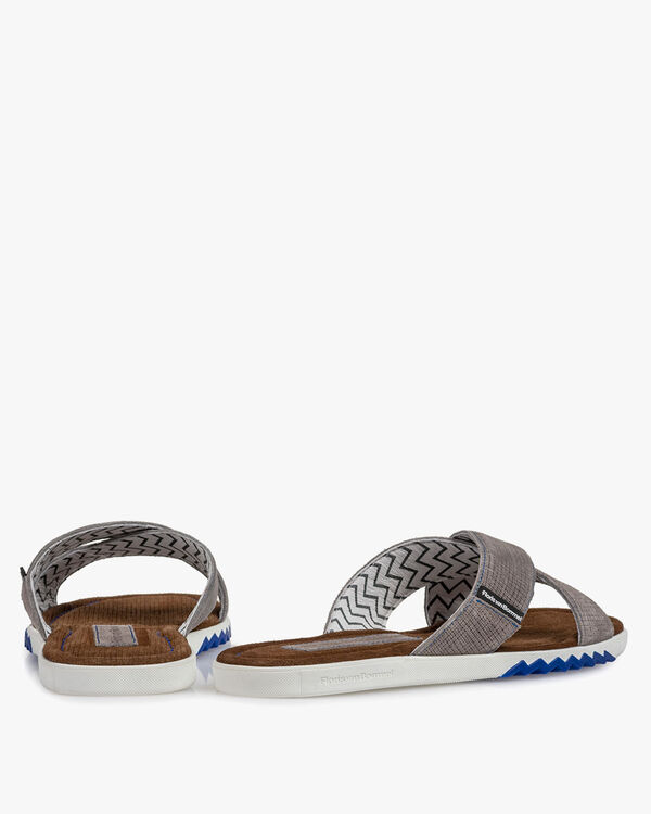 Slipper suede leather grey