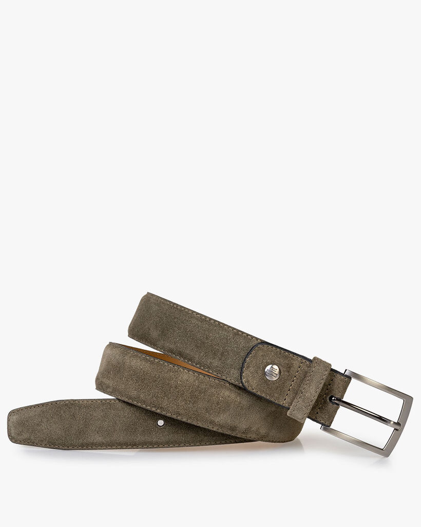 G&uuml;rtel gr&uuml;n Wildleder