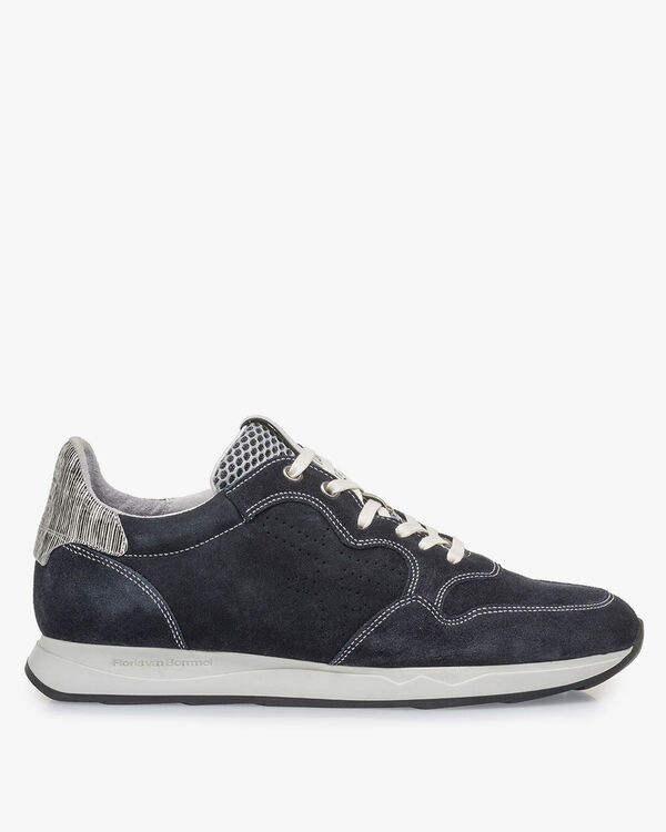 Blauer Wildleder-Sneaker