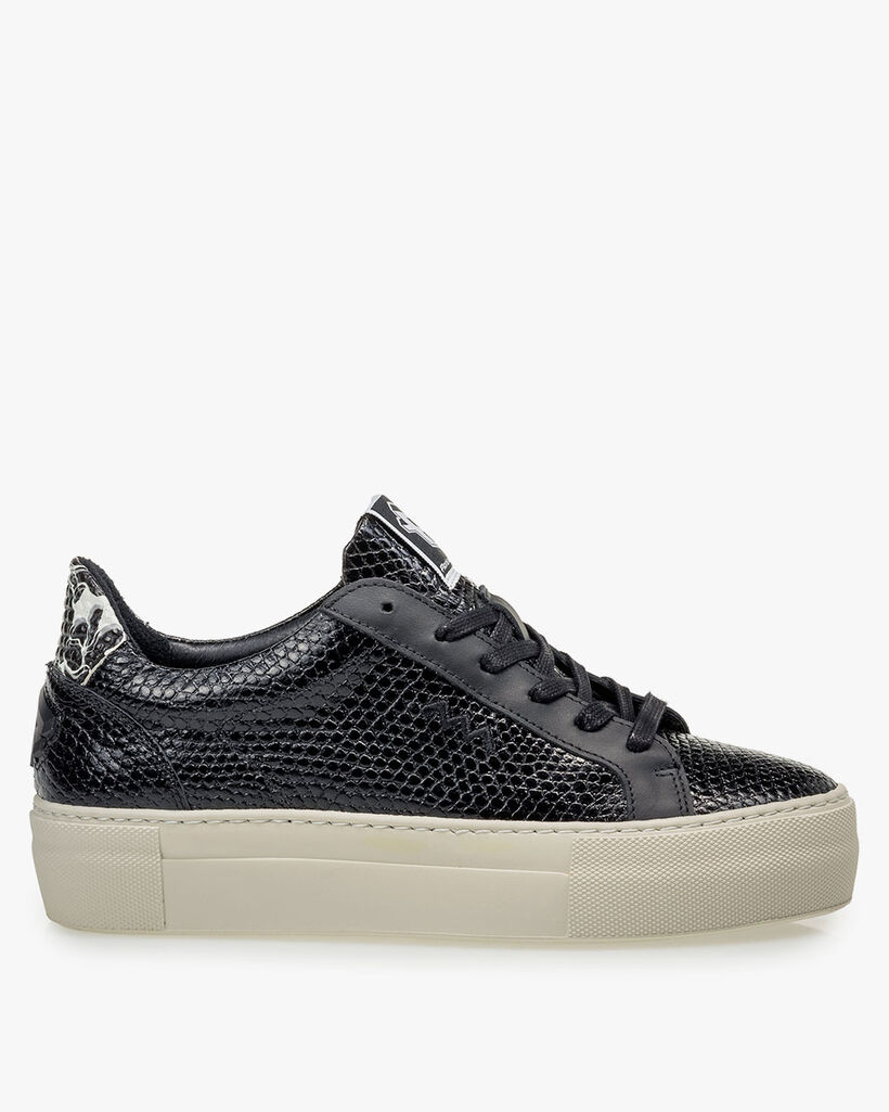 Sneaker Kalbsleder schwarz