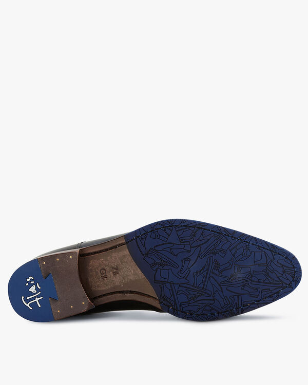Schn&uuml;rschuh schwarze Leder