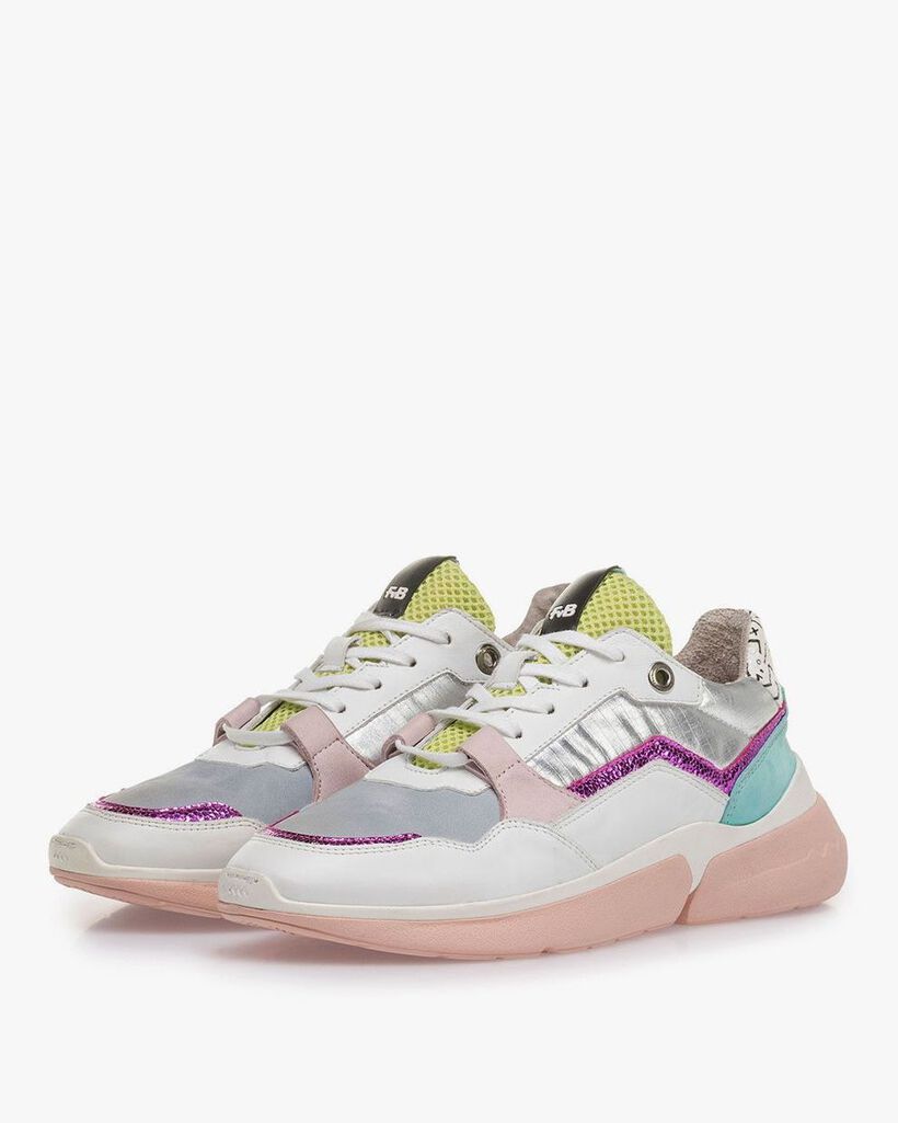 Mehrfarbiger Leder-Sneaker