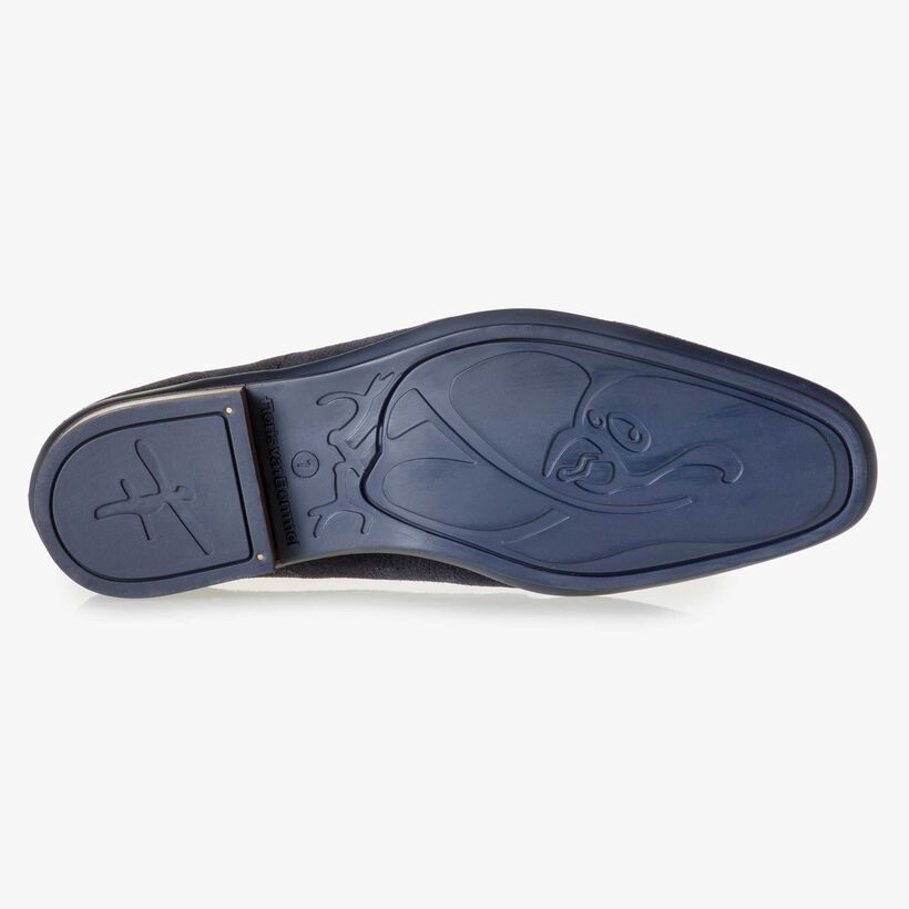 Blauer Wildleder-Schn&uuml;rschuh