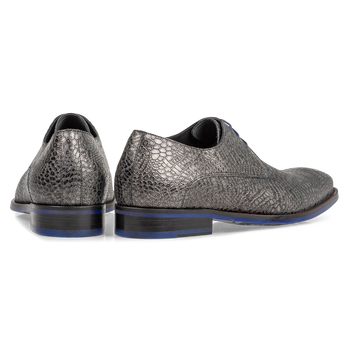 Schn&uuml;rschuh metallic grau