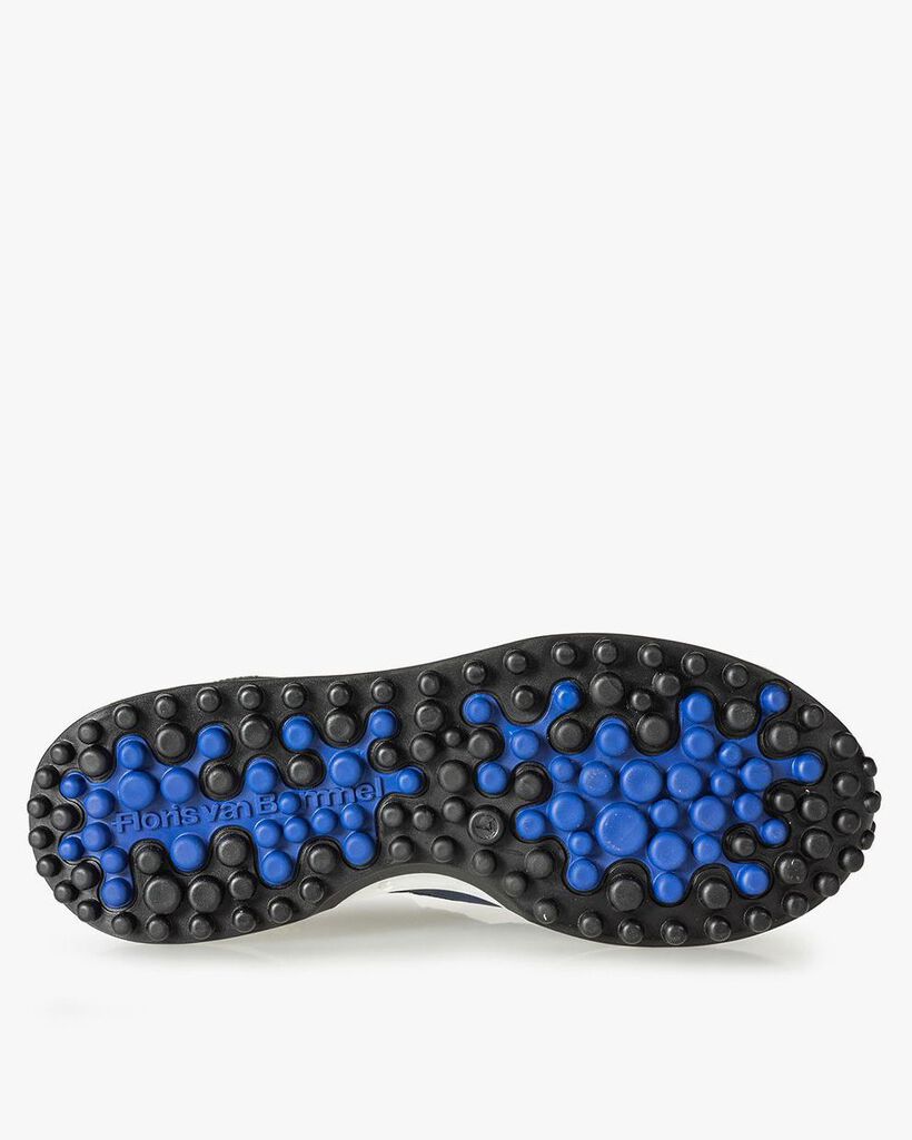 Blue nubuck leather sneaker