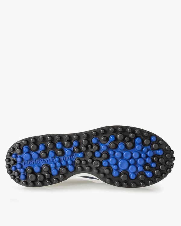 Blue nubuck leather sneaker