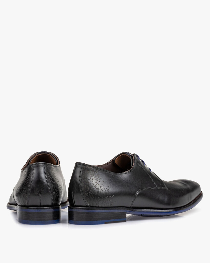 Schn&uuml;rschuh Kalbsleder schwarz
