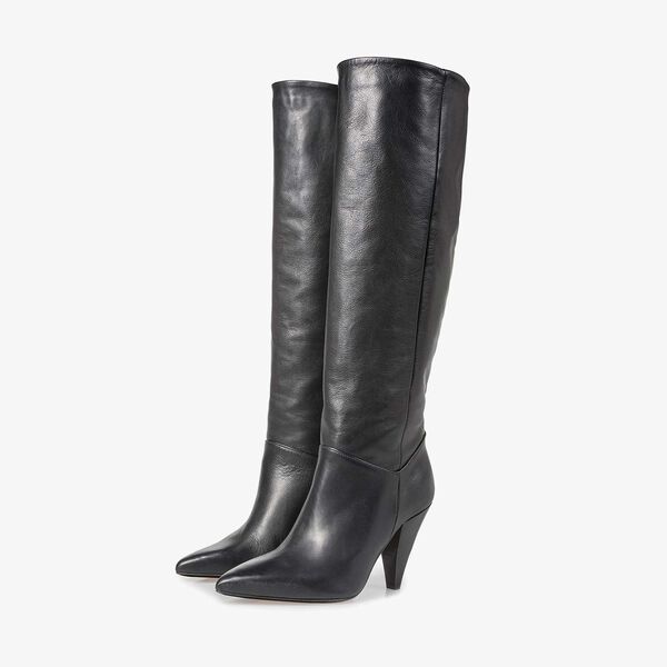 Schwarze Nappaleder-Stiefel