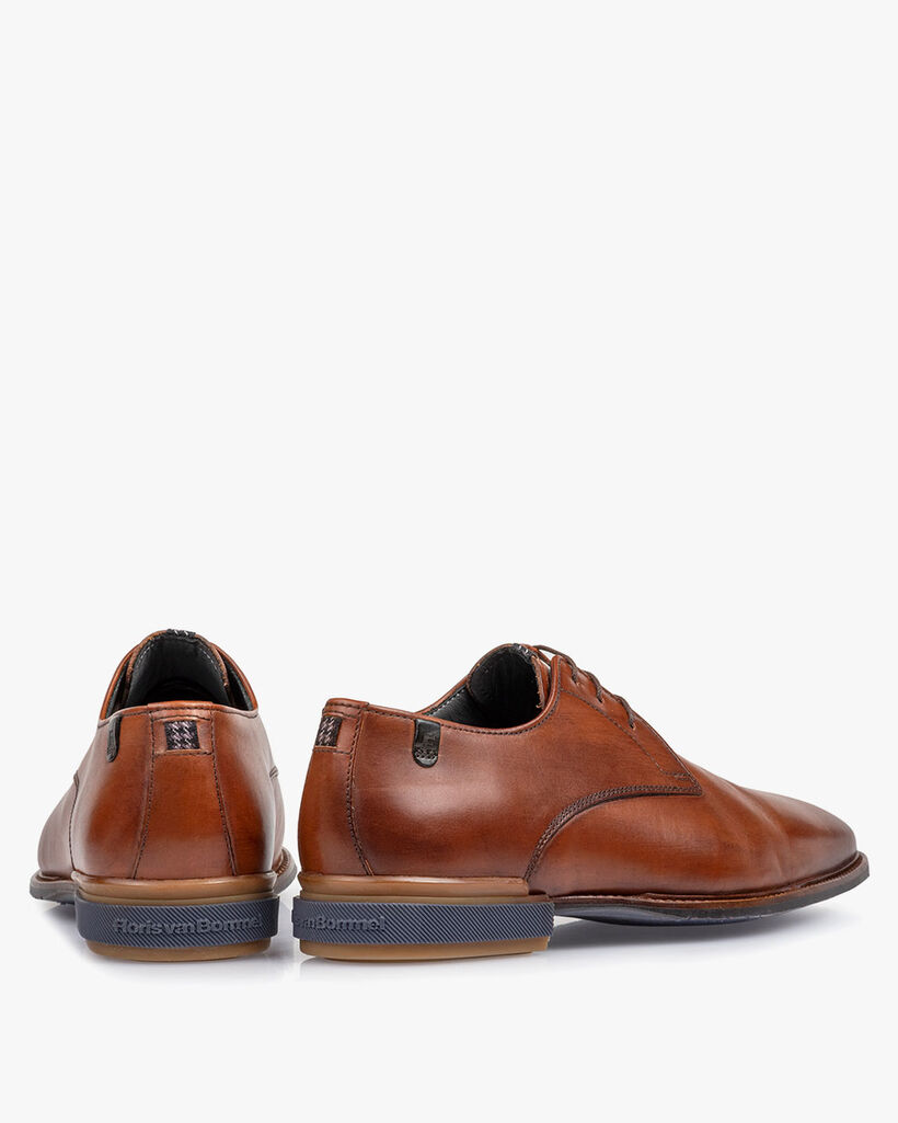 Schn&uuml;rschuh cognac Kalbsleder