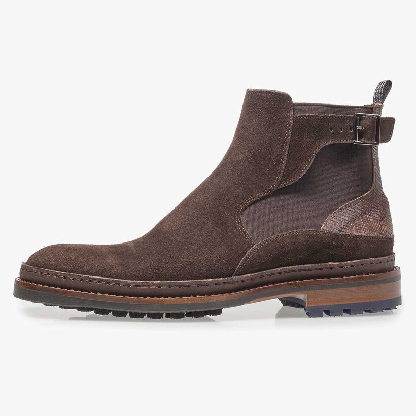 Dunkelbrauner Chelsea Boot aus Wildleder