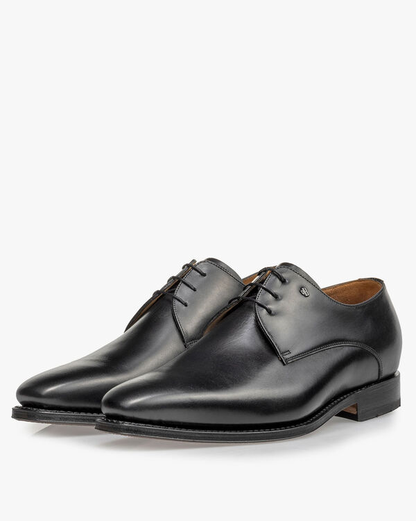 Schn&uuml;rschuh Kalbsleder schwarz