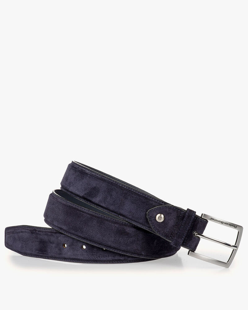 Dunkelblauer Wildleder-G&uuml;rtel