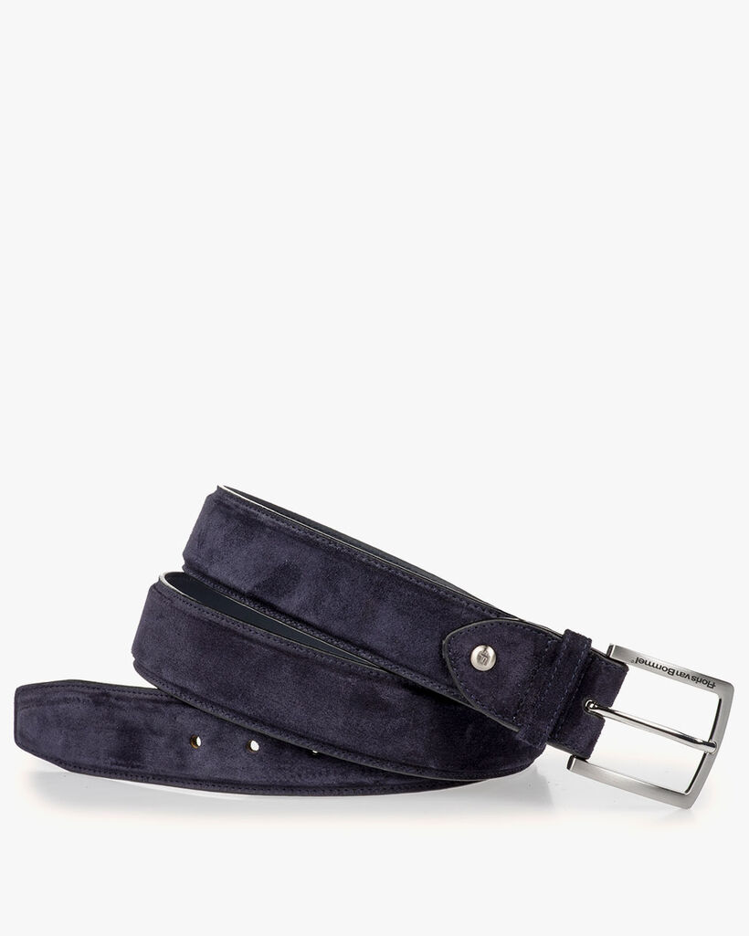 Dunkelblauer Wildleder-G&uuml;rtel