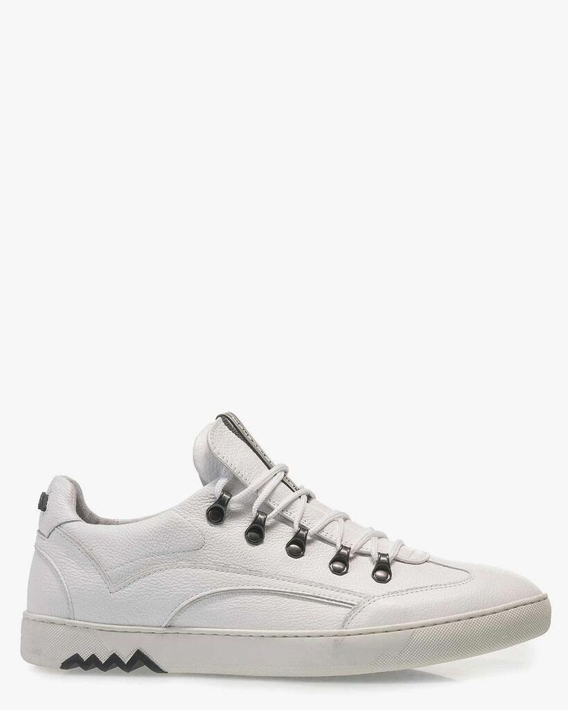 Wei&szlig;er Leder-Sneaker