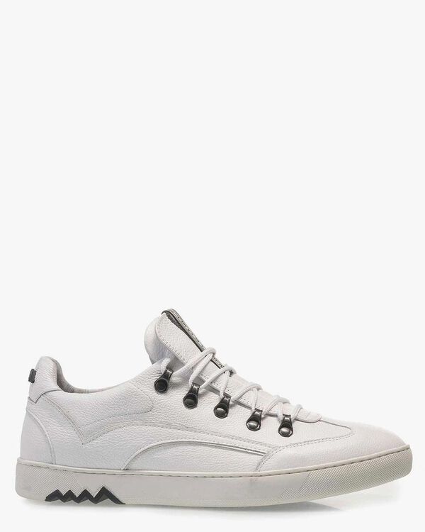 Wei&szlig;er Leder-Sneaker