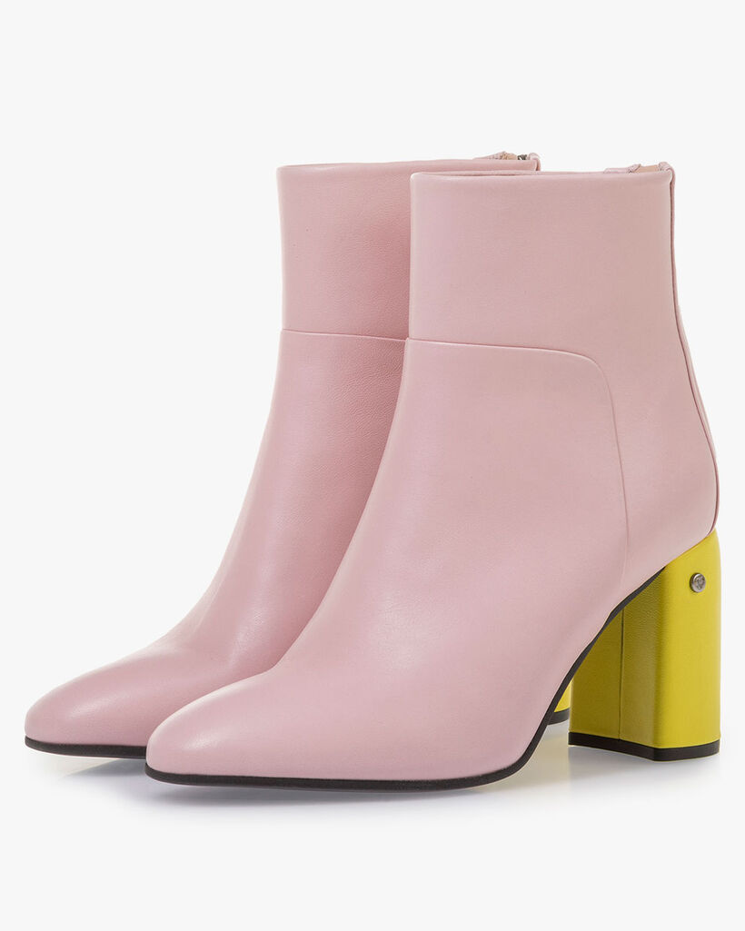 Hellrosa Nappaleder-Stiefelette