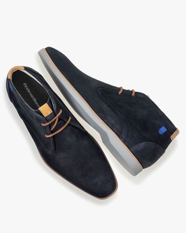 Stiefel Wildleder blau