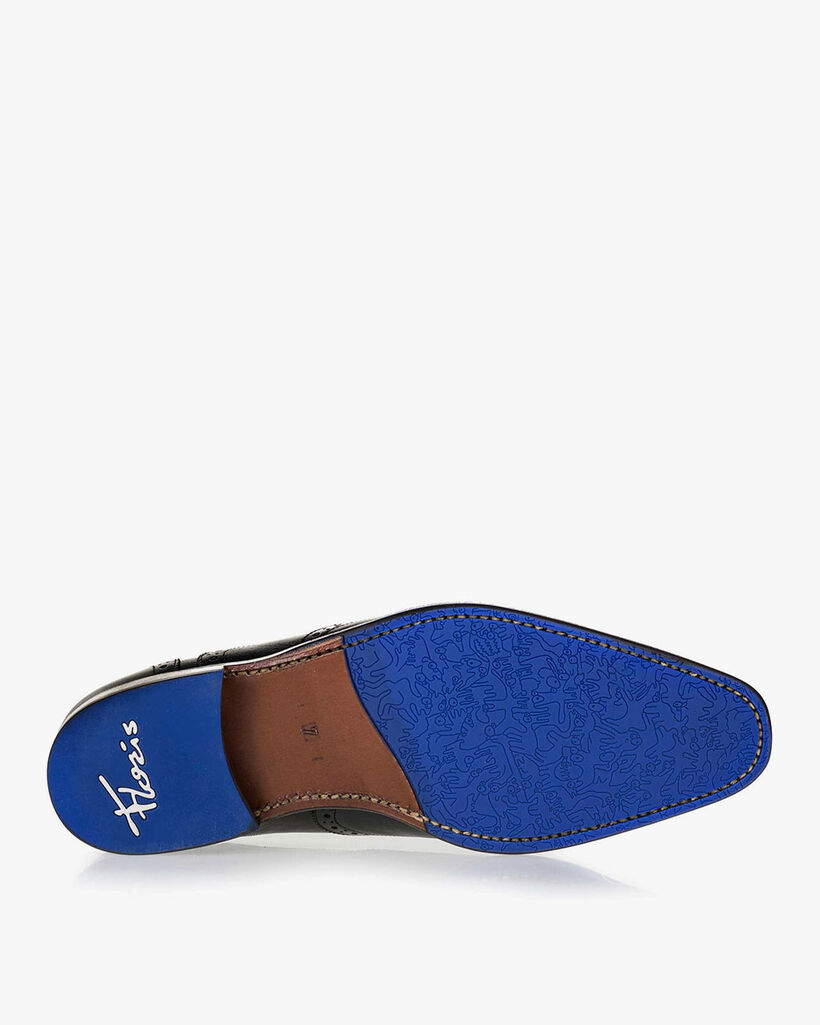 Schn&uuml;rschuh Kalbsleder schwarz