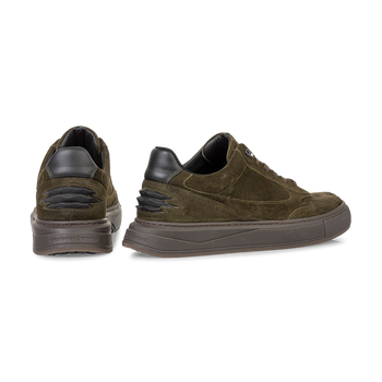 Sneaker Wildleder dunkelgr&uuml;n