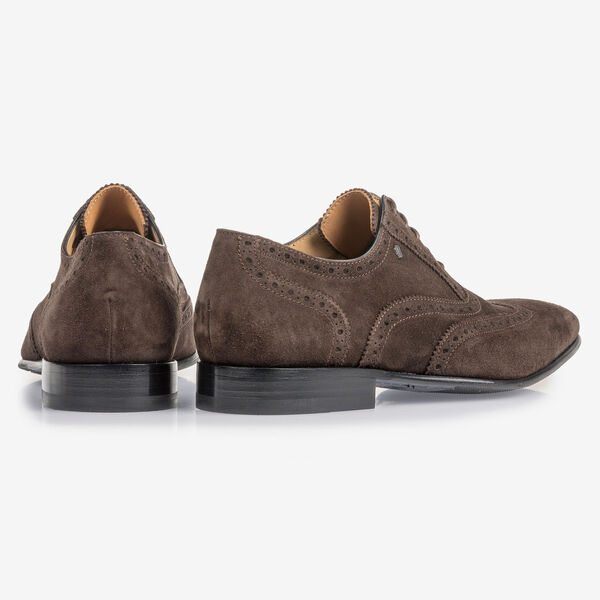 Dunkelbrauner Wildleder-Brogue
