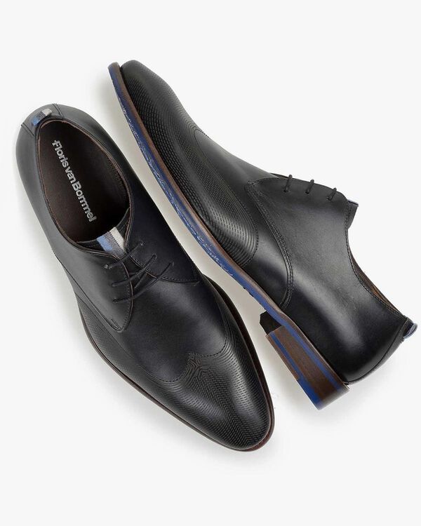 Lace shoe calf leather black