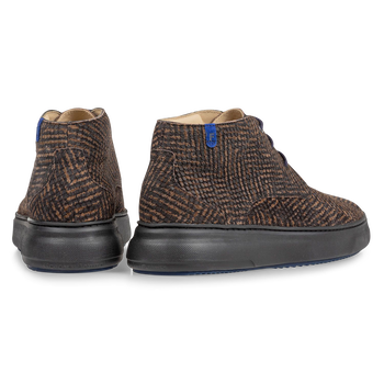 Stiefel Zick-Zack-Print braun