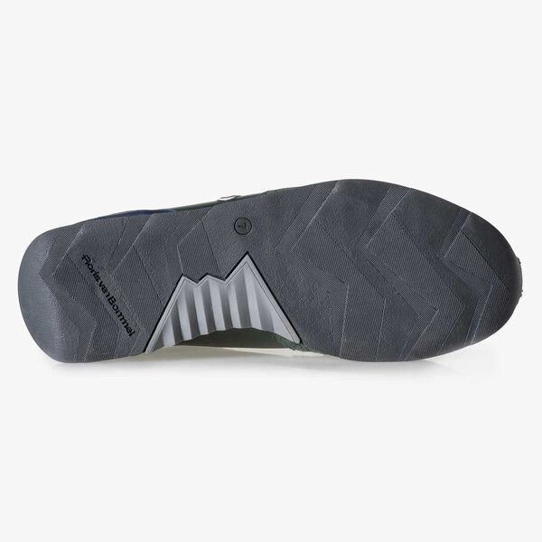 Dunkelgr&uuml;ner Kalbsleder-Sneaker