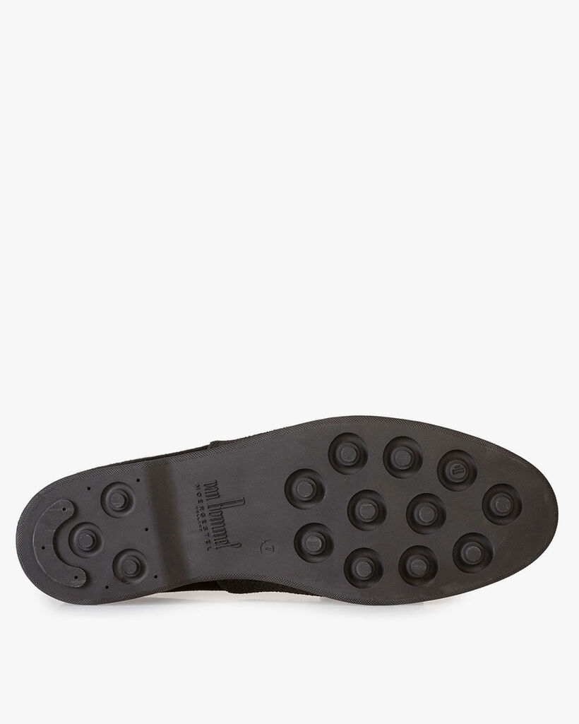 Halbhoher Wildleder Schn&uuml;rstiefel