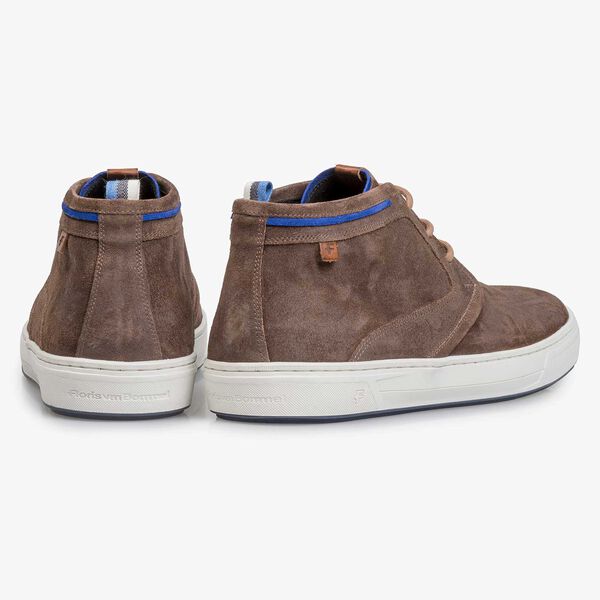 Taupefarbener Wildleder-Schn&uuml;rstiefel