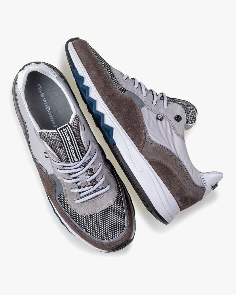 Nineti suede leather light grey