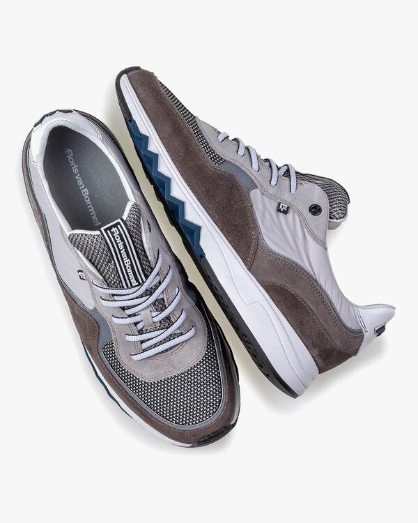Nineti suede leather light grey