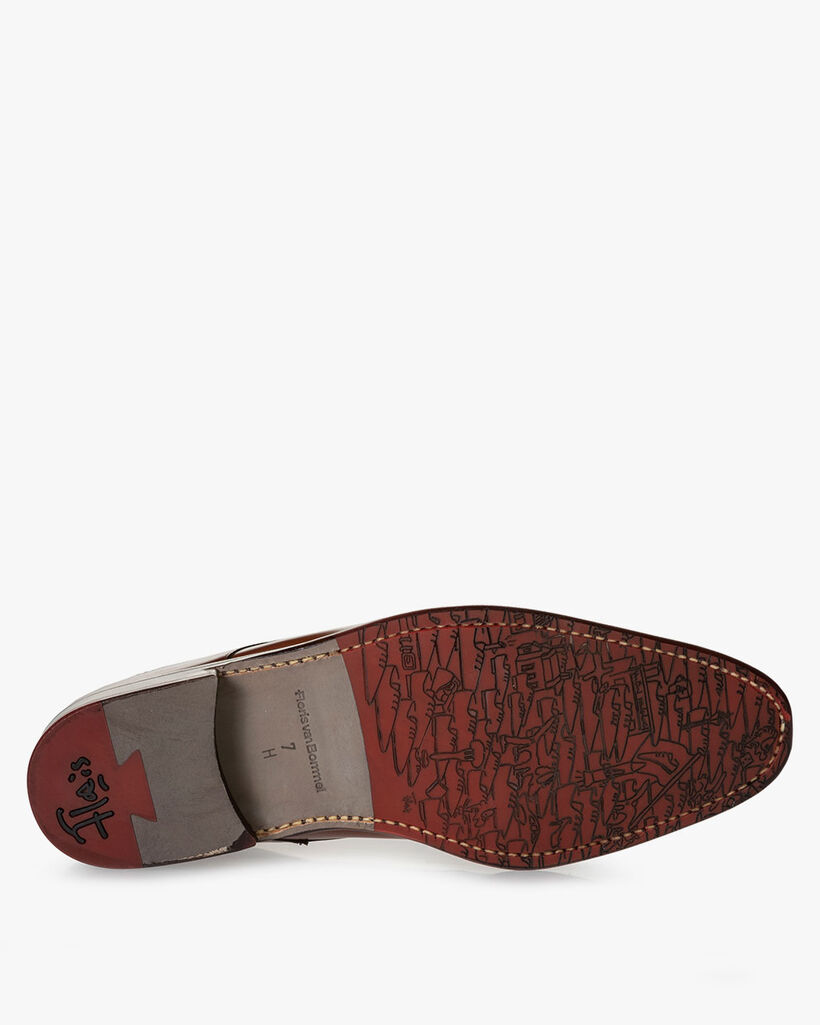 Schn&uuml;rstiefel Kalbsleder cognacfarben
