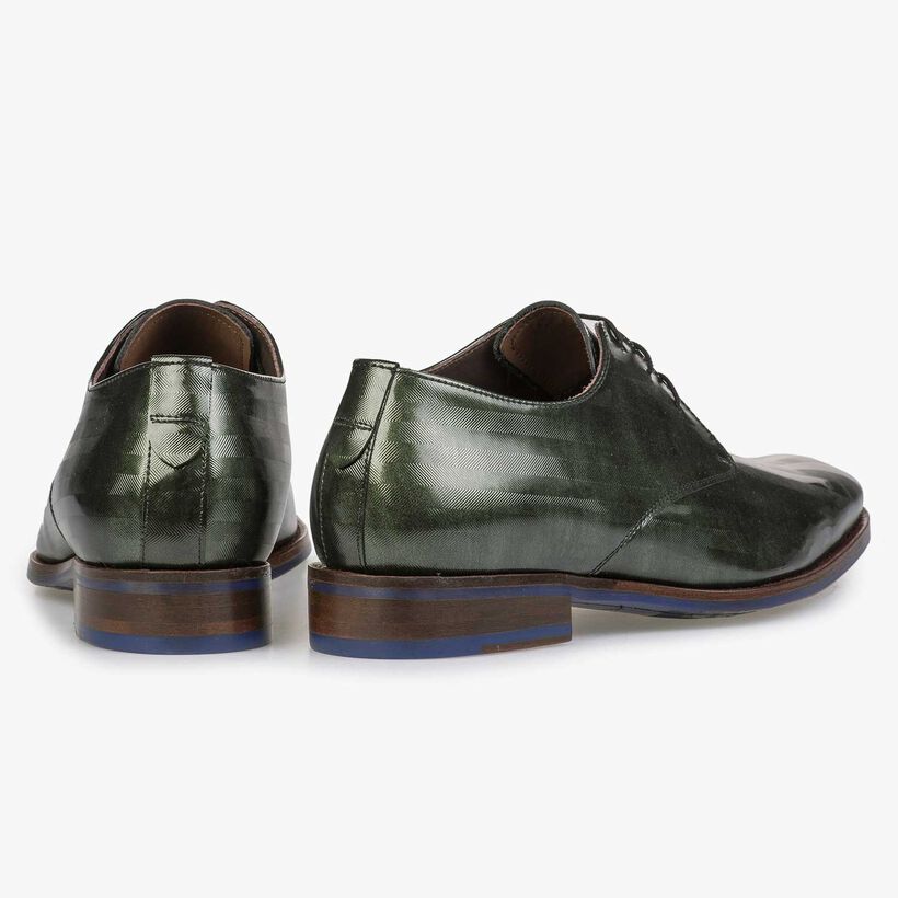 Gr&uuml;ner Premium Lackleder-Schn&uuml;rschuh