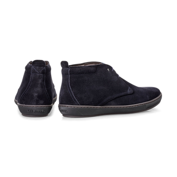 Schn&uuml;rstiefel Wildleder dunkelblau