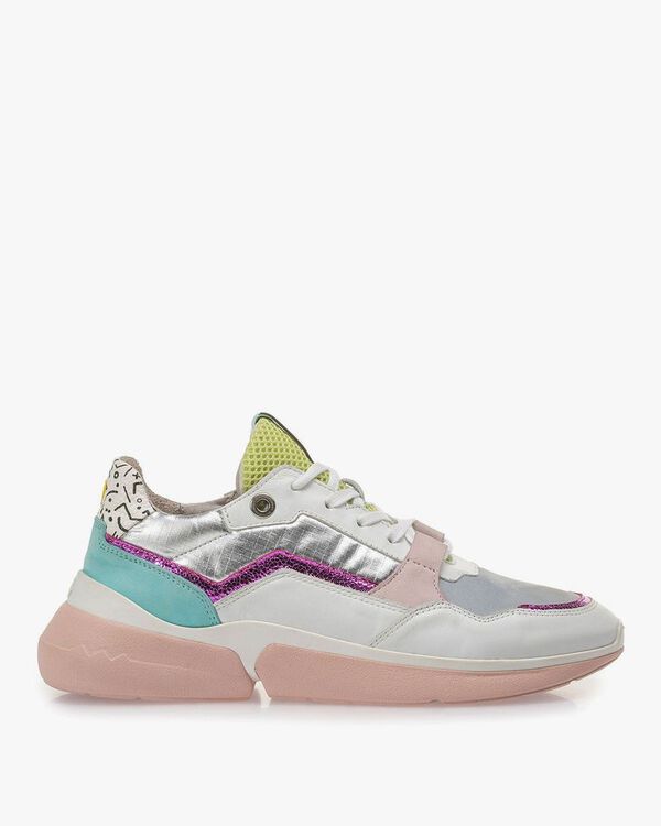 Mehrfarbiger Leder-Sneaker